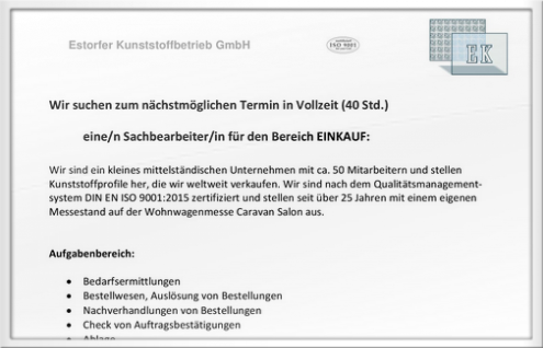 Stellenausschreibung